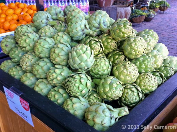 Artichokes at the store