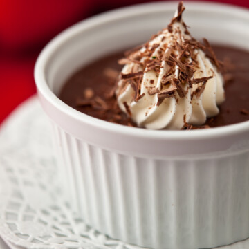bittersweet chocolate pudding