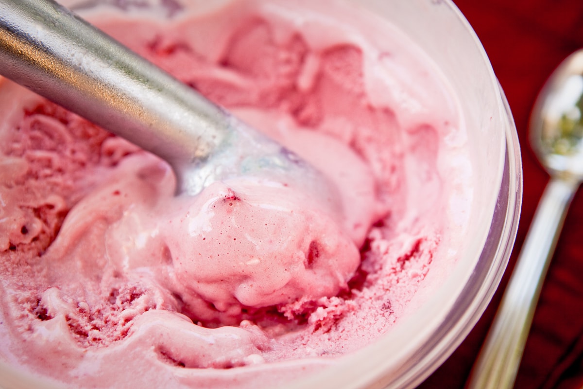 Two Ingredient Strawberry Ice Cream