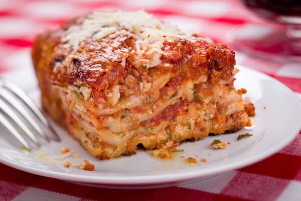 Whole Wheat Lasagna on plate.