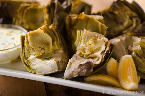 Steamed Artichokes with Dipping Sauce|AFoodCentricLife.com