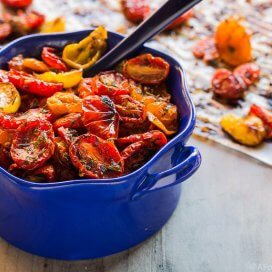Herb Roasted Cherry tomatoes | AFoodCentricLife.com