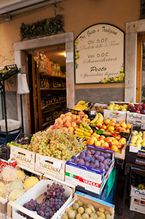 Market in Cinque Terra, Italy.