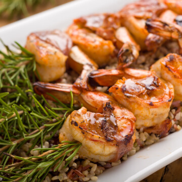rosemary grilled shrimp with prosciutto