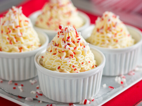white chocolate peppermint mousse