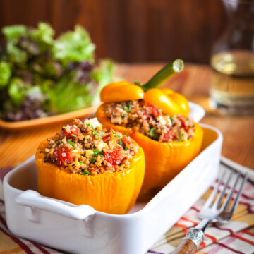 turkey and quinoa stuffed peppers