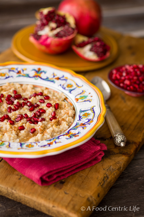 Oatmeal with Pomegranate Seeds