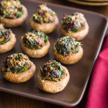 stuffed mushrooms with spinach