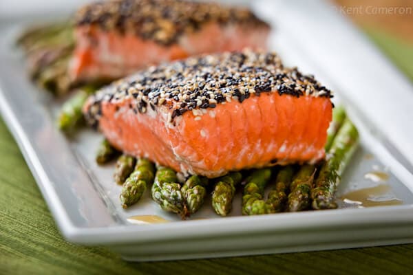 Black and white sesame salmon | AFoodCentricLife.com