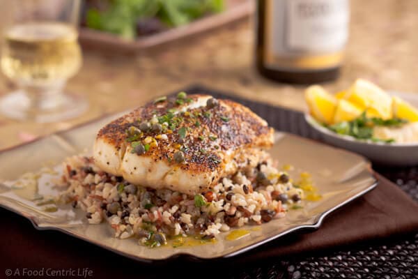 Pan Roasted Halibut With Lemon Caper Vinaigrette A Foodcentric Life,10th Anniversary Decoration Ideas At Home