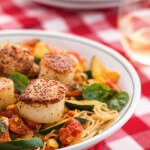 seared scallops with pasta | afoodcentriclife.com