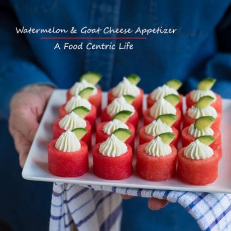 watermelon goat cheese appetizer | AFoodCentricLife.com