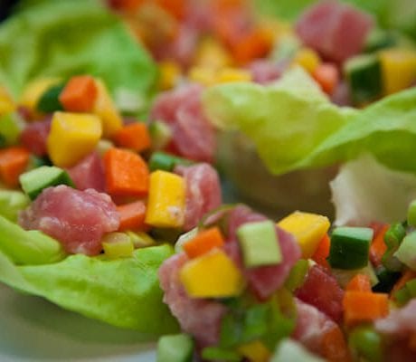 raw ahi tuna salad | afoodcentriclife.com