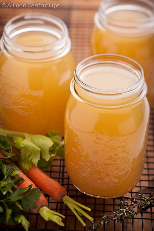 Homemade Chicken Broth | AFoodCentricLife.com