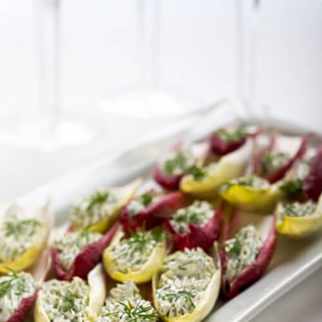green goddess stuffed endive leaves | afoodcentriclife.com