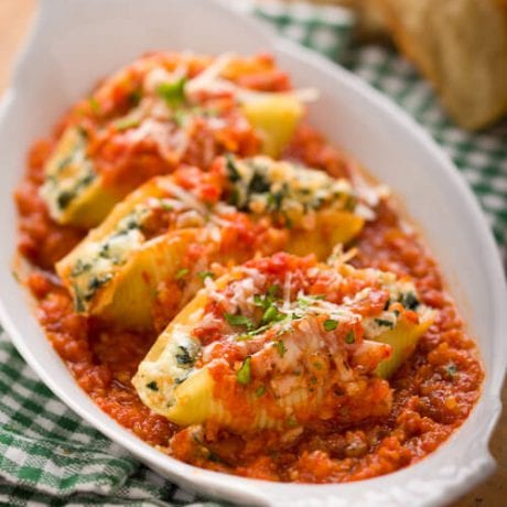 hale and ricotta stuffed shells | AFoodcentricLife.com