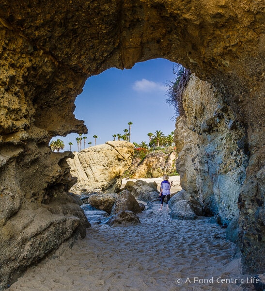 The tunnel near Treasure Island Beach, Laguna Beach, CA.
