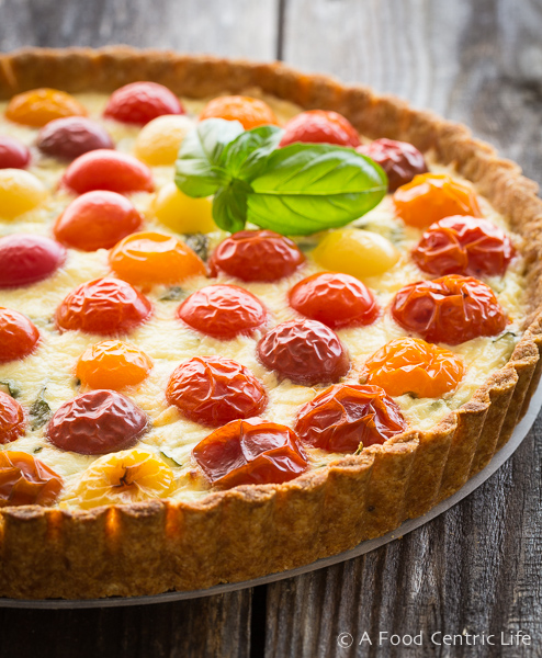 cherry tomato tart|AFoodCentricLife.com