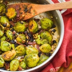 Brussels Sprouts with Bacon and Cranberries | AFoodCentricLife.com