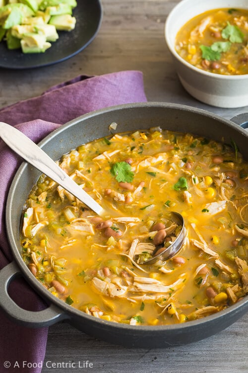 Chicken Tomatillo Soup|AFoodCentricLife.com