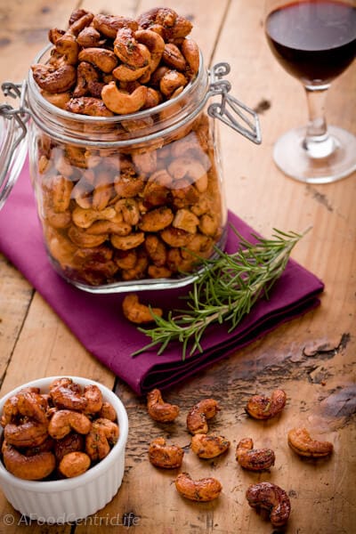 Maple Rosemary Cashews | AFoodCentricLife.com