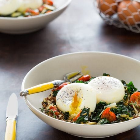 Poached Eggs with Quinoa and Kale | AFoodCentriclife.com