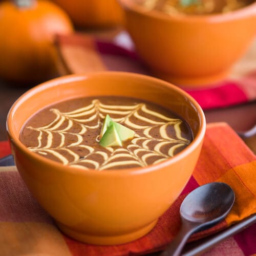 Black Bean Pumpkin Soup|AFoodCentricLife.com
