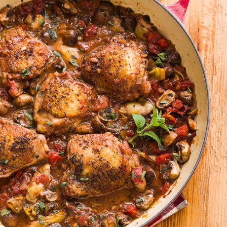 Braised Italian Chicken Thighs | AFoodCentricLife.com