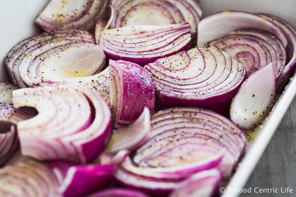 Sliced Red Onions|AFoodCentricLife.com