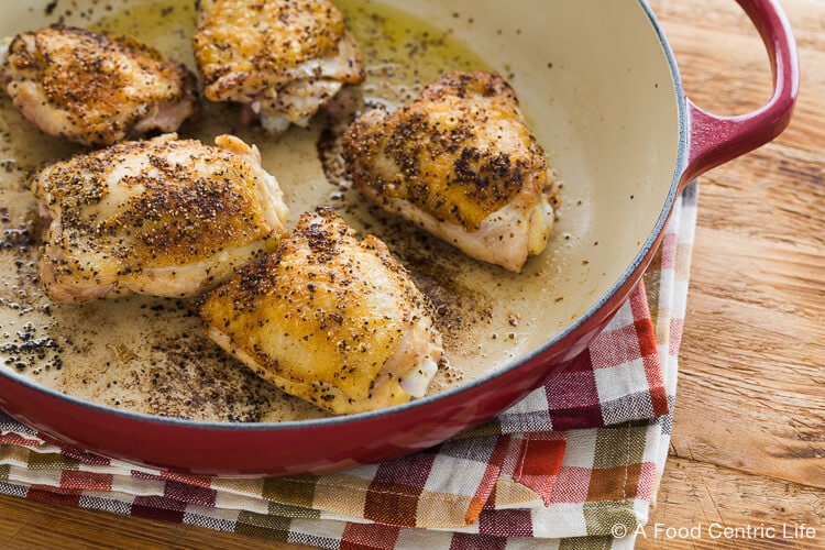 Braised Italian Chicken Thighs | AFoodCentricLife.com