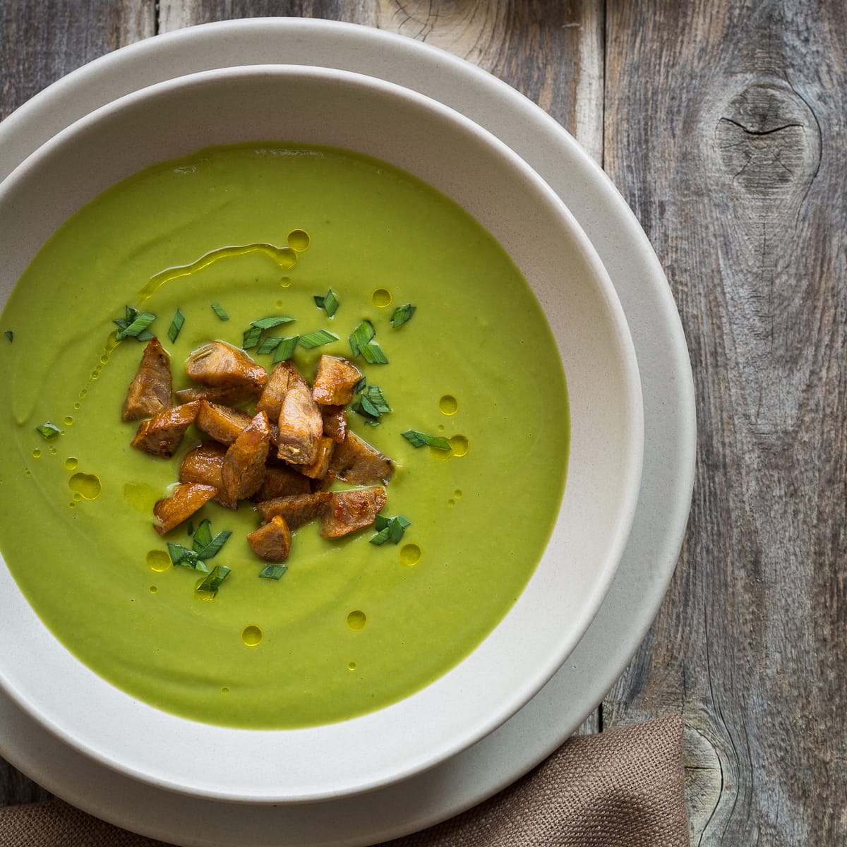 cream of broccoli soup with sausage