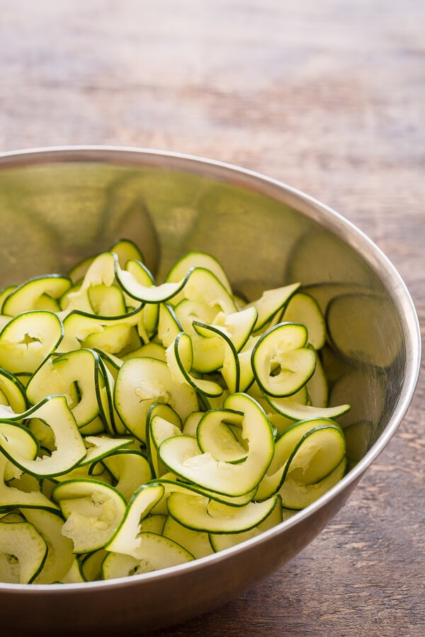 Zucchini Pesto Ribbon Salad|AFoodCentricLife.com