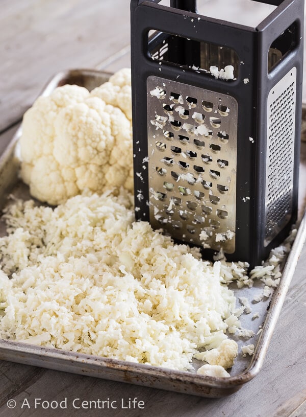 Cauliflower Rice with Parmesan and Herbs|AFoodCentricLife.com
