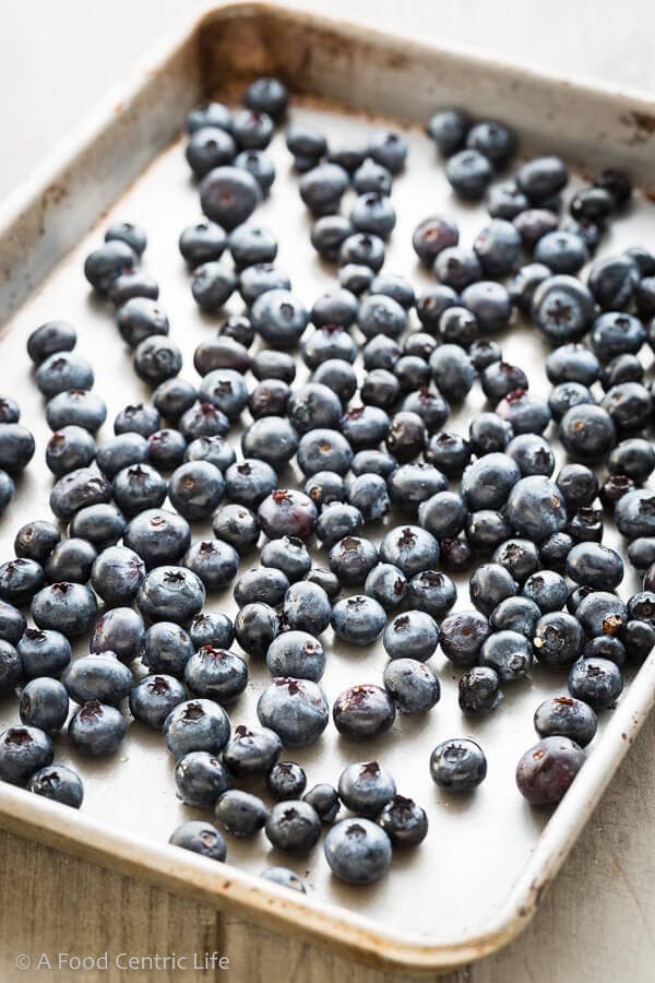 Blueberrie on a tray | AFoodCentricLife.com