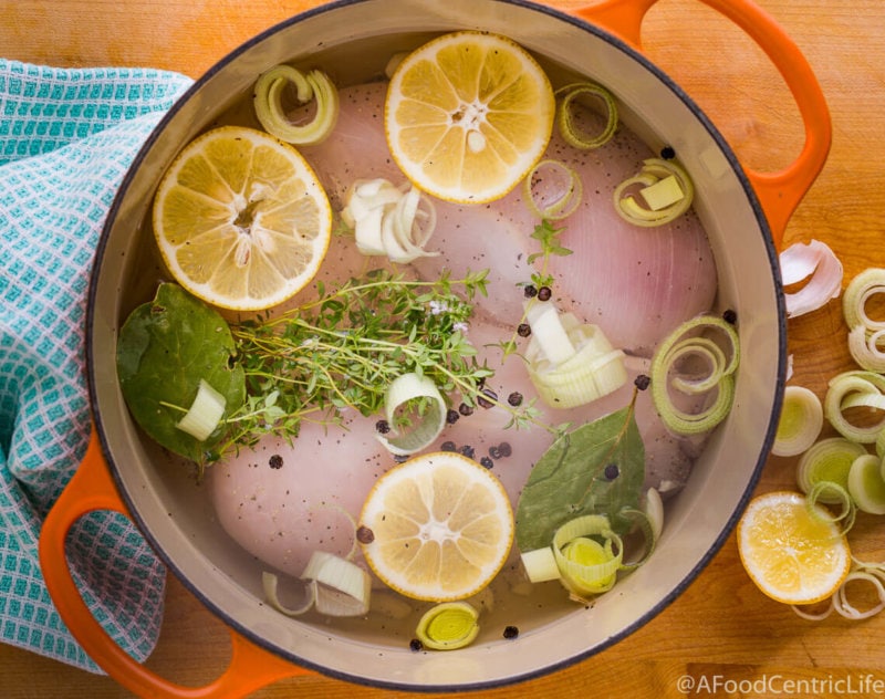 poached chicken breasts |AFoodCentricLife.com