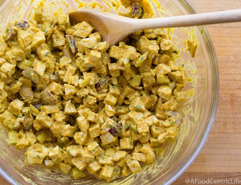 curried chicken salad|AFoodCentricLife.com