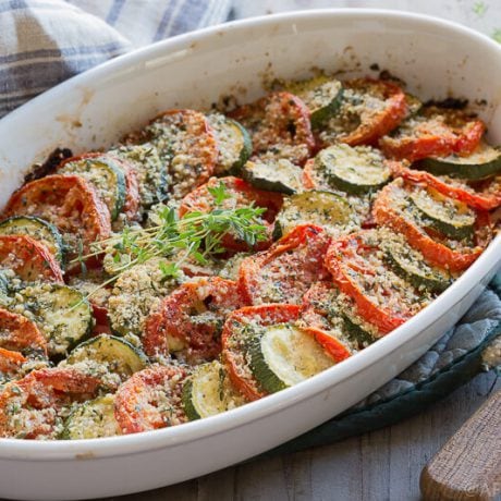 tomato zucchini casserole | AFoodCentricLife.com