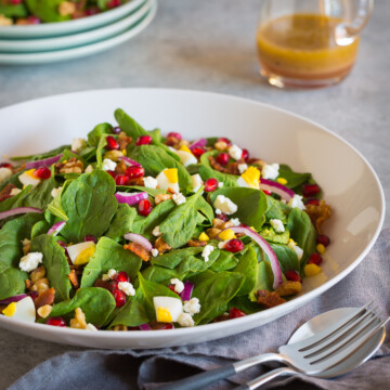 spinach salad with pomegranate