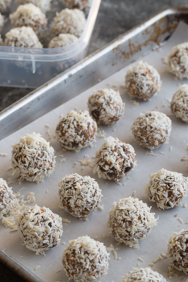 no-bake coconut protein energy balls | AFoodCentricLife.com