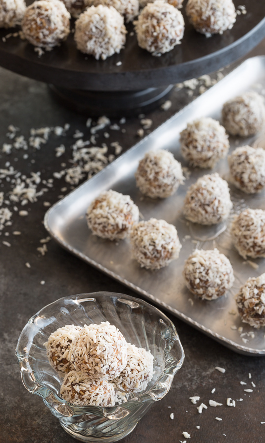 no-bake coconut protein energy balls | AFoodCentricLife.com