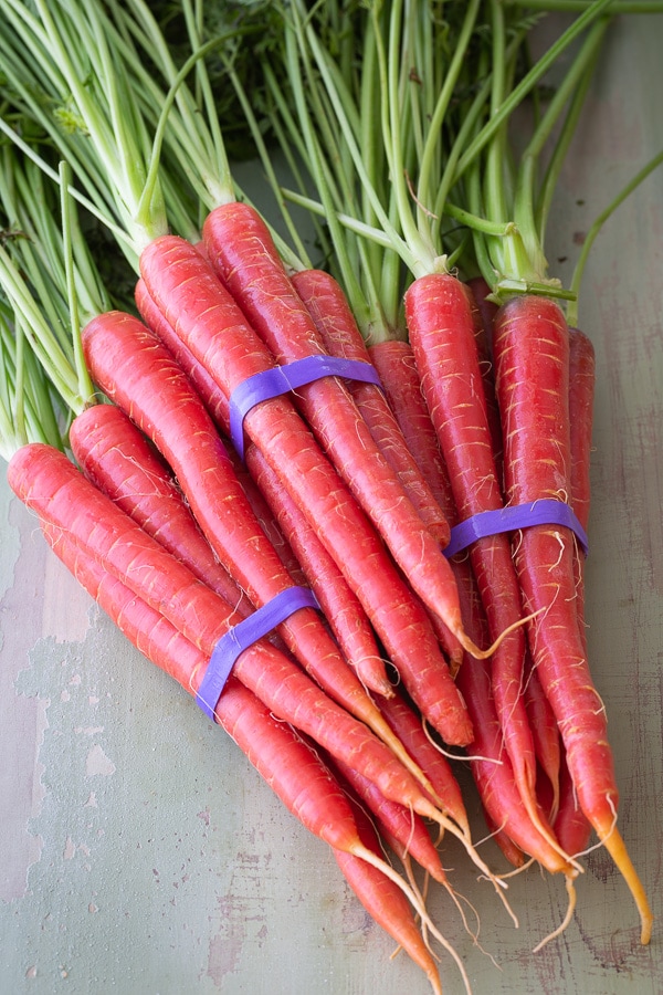 bunches of red carrots | afoodcentriclife.com