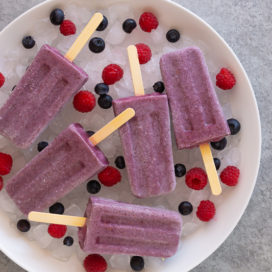 coconut berry smoothie popsicles | afoodcentriclife.com