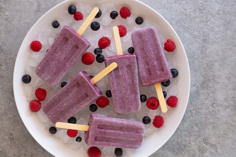 coconut berry smoothie popsicles | afoodcentriclife.com