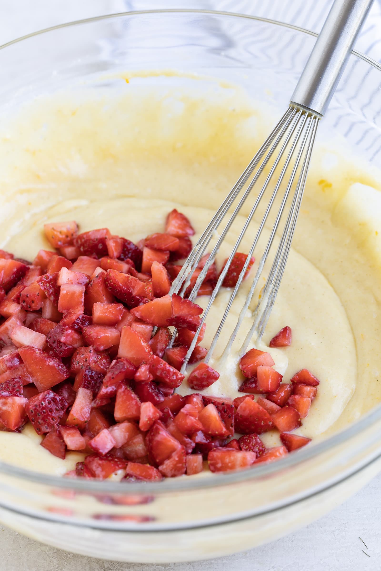 strawberry muffin batter | afoodcentriclife.com