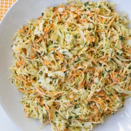Coleslaw with dressing